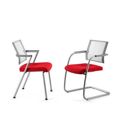 Moderner Besucherstuhl - TITANIA - TALIN SRL - für den Innenraum / Aluminium / Leder