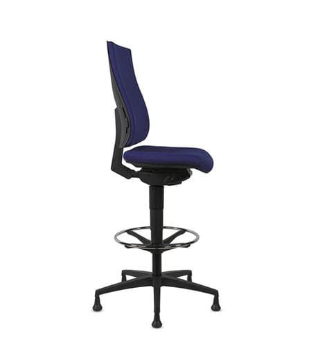 Moderner Arbeitshocker - ALLY - TALIN SRL - Stoff / Leder / Gestell aus gestrichenem Aluminium
