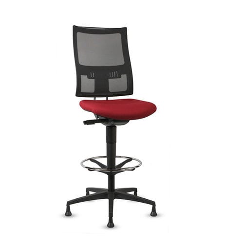 Moderner Arbeitshocker - ALLYNET - TALIN SRL - Stoff / Leder / Gestell aus gestrichenem Aluminium