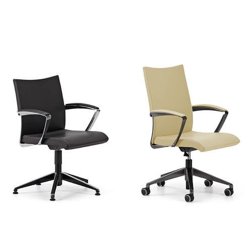 Moderner Bürosessel - AVIA - TALIN SRL - Leder / Stoff / Metall
