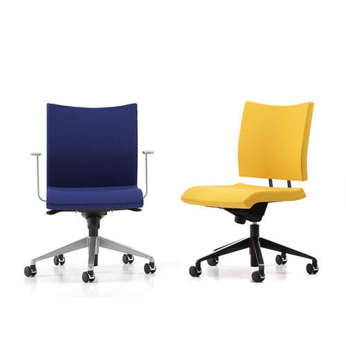 Moderner Bürosessel - AVIAMID - TALIN SRL - Leder / Stoff / Aluminium
