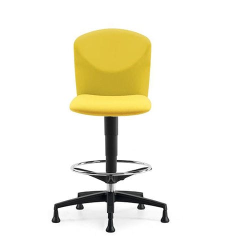 Moderner Arbeitshocker - VULCAN - TALIN SRL - Stoff / Leder / Gestell aus gestrichenem Aluminium