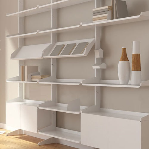 Modernes Regal - TOTEM - TALIN SRL - MDF / Metall / Stoff