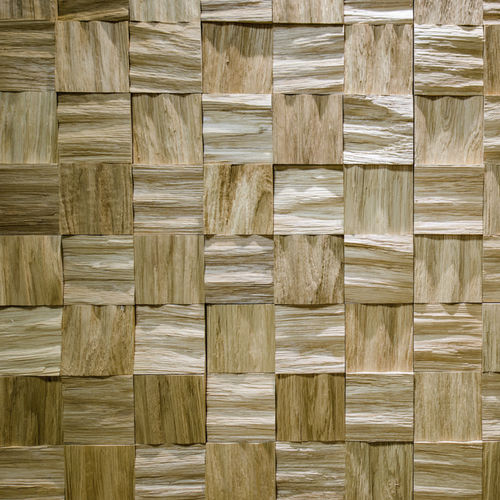 Holzverblender - OAK SQUARE - Relief Walls - Innenbereich / texturiert / braun