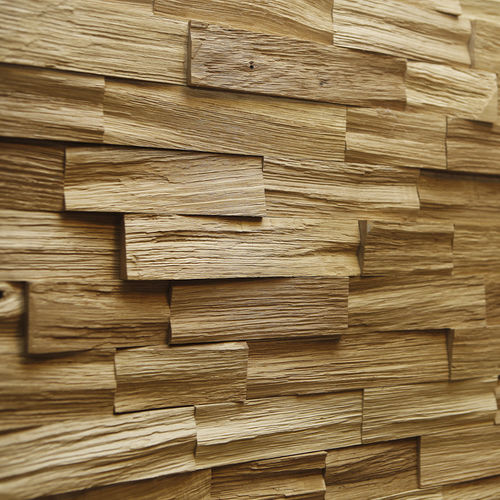 Holzverblender - OAK RANDOM - Relief Walls - Innenbereich / texturiert / braun