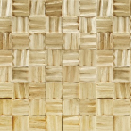 Holzverblender - BIRCH SQUARE - Relief Walls - Innenbereich / texturiert / beige