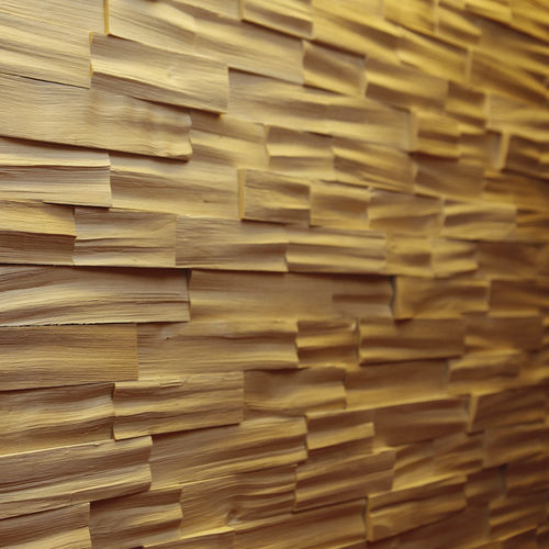 Holzverblender - BIRCH RANDOM - Relief Walls - Innenbereich / texturiert / braun