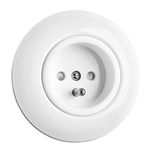 Unterputz-Steckdose - ECOOME Interrupteurs et prises design - Porzellan / modern / weiß