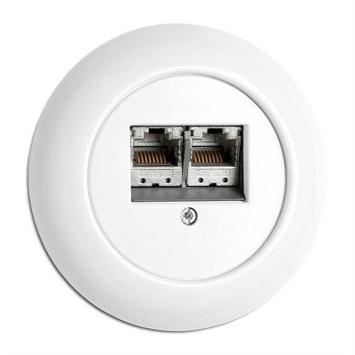 IT-Steckdose - ECOOME Interrupteurs et prises design - Unterputz / Porzellan / modern