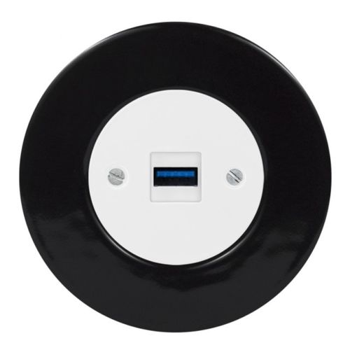 USB-Steckdose - ECOOME Interrupteurs et prises design - Unterputz / Porzellan / modern