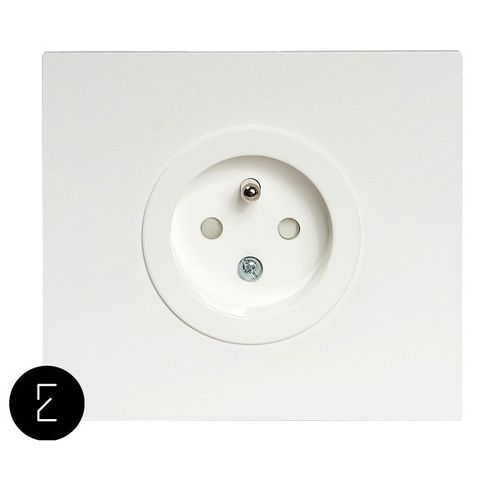Doppelte Steckdose - ECOOME Interrupteurs et prises design - 3-fach / Unterputz / Aluminium