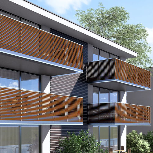 Stabgeländer - LINEA - Abel Metallsysteme GmbH & Co. KG - Aluminium / für Außenbereich / für Terrasse
