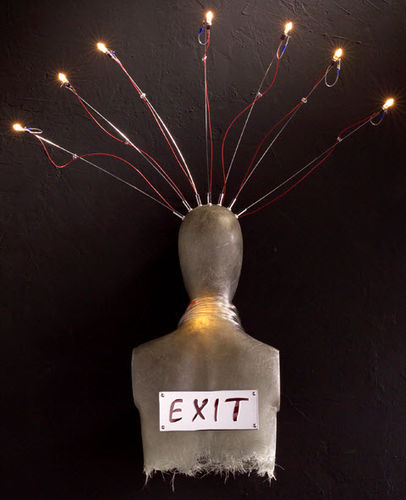 Wandleuchte / originelles Design - EXIT - lucifero illuminazione - für den Innenraum / aus verchromtem Metall / Harz