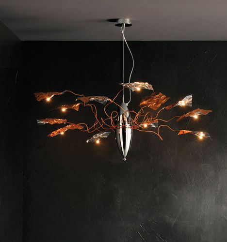 Kronleuchter / originelles Design - CAYS - lucifero illuminazione - Aluminium / Kupfer / für Gewerbegebrauch