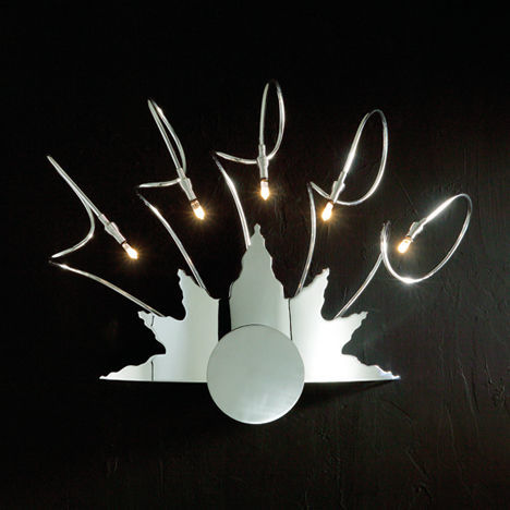 Moderne Wandleuchte - HALF FAAL 5 - lucifero illuminazione - für den Innenraum / Chrom / stationär