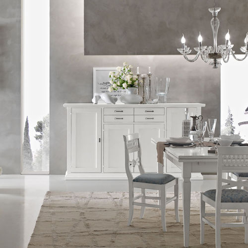 Klassisches Sideboard - Devina Nais - lackiertes Holz / weiß