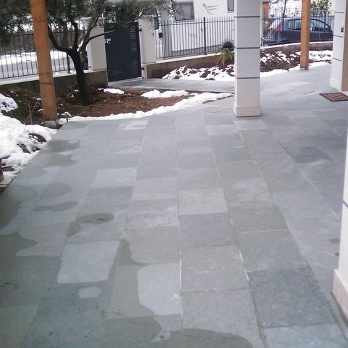 Kalkstein-Steinplatte - KOTA - Asian Stones - für Fußboden / gebürstet