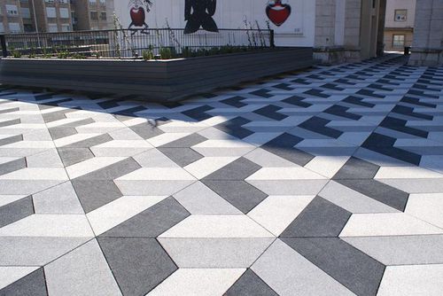 Betonpflasterstein - ECOGRANIC®: 3D 100x50x50 - PVT - befahrbar / Fußgänger / für öffentliche Bereiche