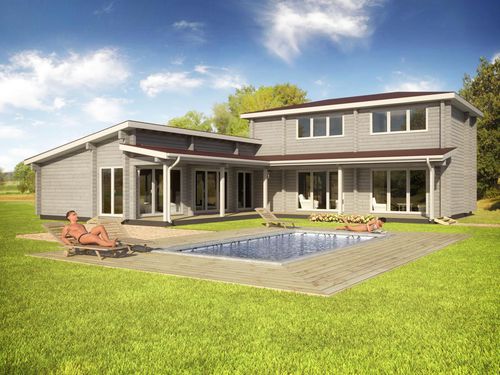 Fertigbauhaus - CALIFORNIA - Artic House - umweltfreundlich / modern / 2-Etagen
