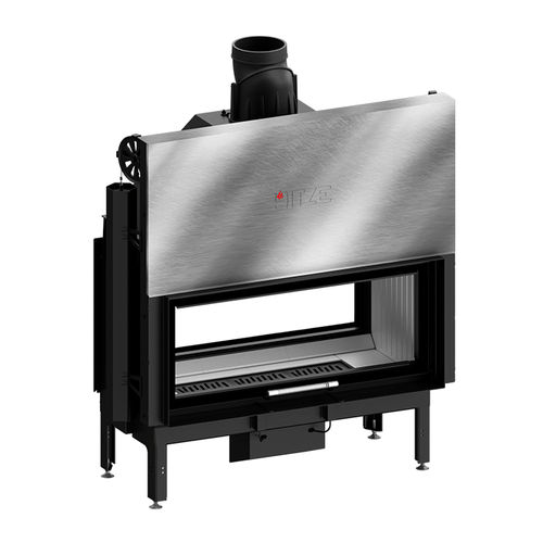 Holzkamin - ARDENTE DUO 105x43.DGS - Hitze - Einbau / Insel / doppelseitig