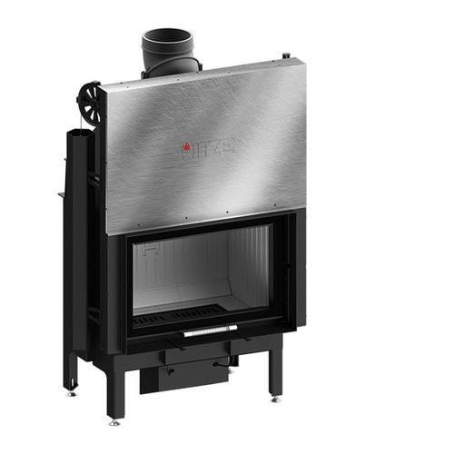 Holzkamin - ARDENTE 68x43.G - Hitze - Einbau / bodenstehend / Einseitig