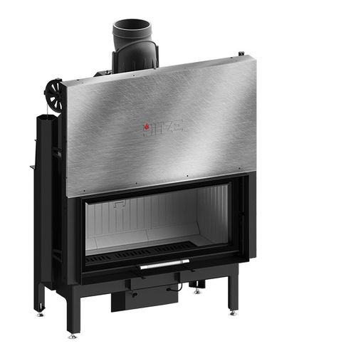 Holzkamin - ARDENTE 90x41.G - Hitze - Einbau / bodenstehend / Einseitig