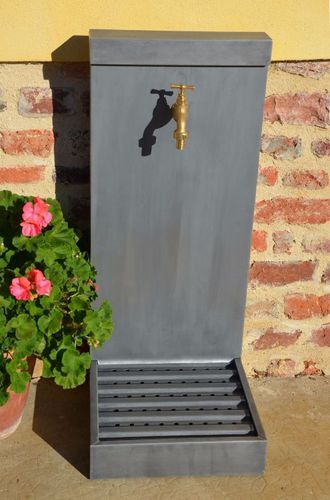 Garten-Springbrunnen - MIMOSA - MISTERZINC - Zink / modern