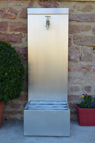 Garten-Springbrunnen - GENTIANE - MISTERZINC - Zink / modern