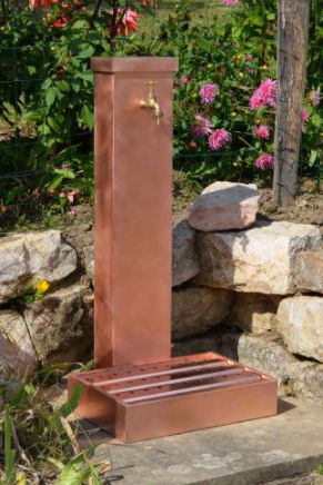 Garten-Springbrunnen - ALOES - MISTERZINC - Kupfer / modern