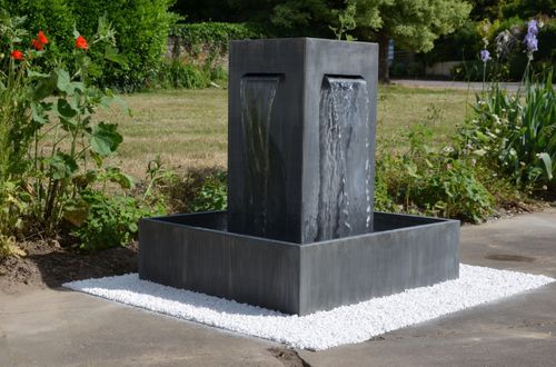 Garten-Springbrunnen - NIAGARA - MISTERZINC - Zink / modern