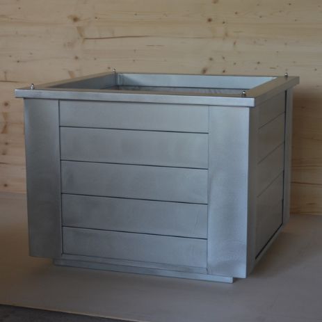 Pflanzkübel für Orangerie / Zink - BAC &Agrave; LAMES - MISTERZINC - quadratisch / für öffentliche Bereiche / für Außenbereich