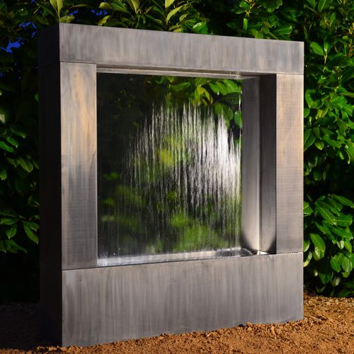 Garten-Springbrunnen - REVERSO - MISTERZINC - Titanzink / modern