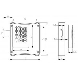 Elektronisches Schloss - TRONIC PLUS - KEYA - für Umkleidefach / Münz