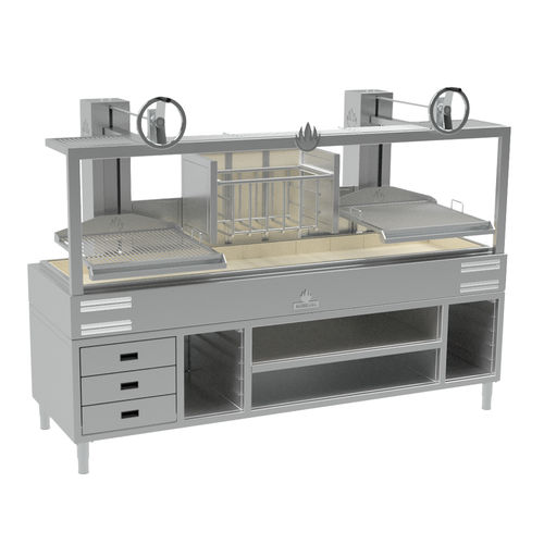Holzkohlegrill - PARRILLA GMB 252 FIRE - Mibrasa Charcoal Oven SL - Tisch / für Profiküchen