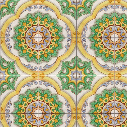 Terrakottafliesen - GIALLO ARANCIO : PALAZZO BISCAI 4 - Ceramiche Militello art & design S.R.L - für den Innenraum / Wand / bodenstehend