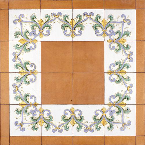 Terrakottafries - GIALLO ARANCIO : A03 - Ceramiche Militello art & design S.R.L - wandmontiert / Boden