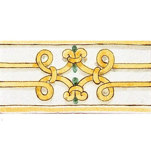 Terrakotta-Bordüre - GIALLO ARANCIO : F19 - Ceramiche Militello art & design S.R.L - handgefertigt