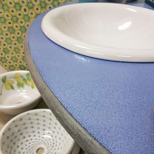 Lavastein-Waschtischplatte - BASALTIC : BLU COBALTO - Ceramiche Militello art & design S.R.L