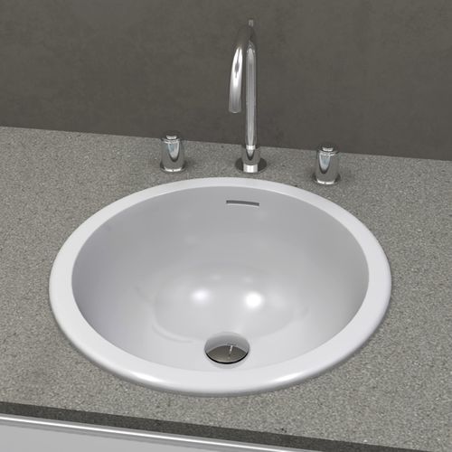 Einbauwaschbecken - VEGA - WATERGAME COMPANY - Verbundwerkstoff / Hochglanz / rund