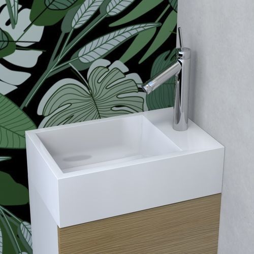 Aufsatzhandwaschbecken - BASIC LINE 4 - WATERGAME COMPANY - rechteckig / Verbundwerkstoff