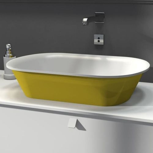 Aufsatzwaschbecken - COTTAGE - WATERGAME COMPANY - Verbundwerkstoff / Hochglanz / oval
