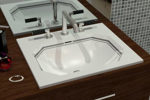 Einbauwaschbecken - PLAISANCE - WATERGAME COMPANY - Verbundwerkstoff / individuell gestaltbar / Mattfinish