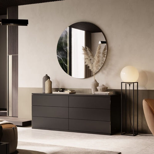 Moderne Kommode - CAIRO  - Laskasas - mattlackiertes Holz / rechteckig / mit Schublade