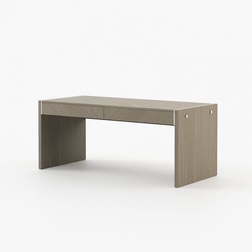 Bodenstehender Schreibtisch - BONHAM  - Laskasas - modern / Eiche / Metall
