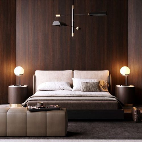 Doppelbett - BROOKE  - Laskasas - modern / Polster / gepolstertes Kopfteil