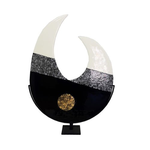 Muranoglas-Skulptur - DIGA - veveglass - handgefertigt / freistehend / weiß