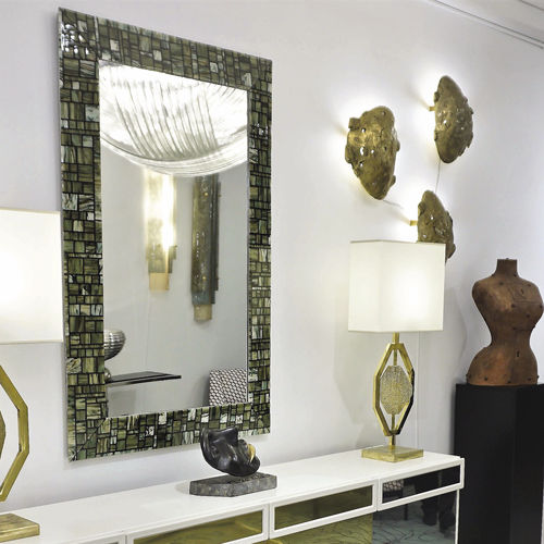 Wandmontierter Spiegel - ATLANTA - veveglass - modern / rechteckig / Muranoglas