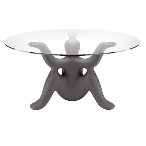 Designtisch / originell - HELPYOURSELF - Qeeboo - Glas / Polyethylen / Gestell aus Polyethylen