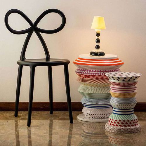 Moderner Stuhl - RIBBON - Qeeboo - für Außenbereich / für den Innenraum / Polyethylen