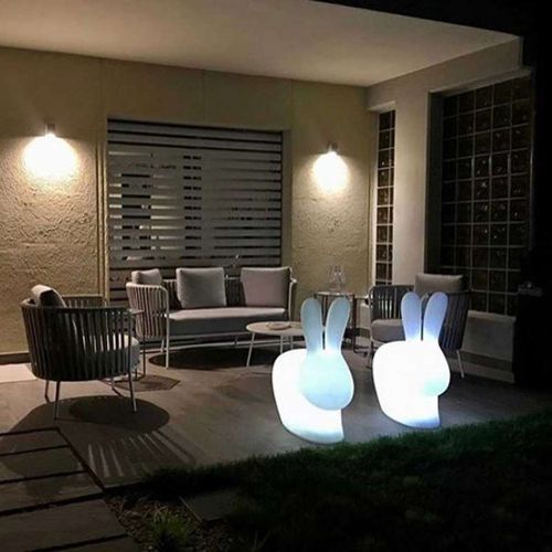 Tragbare Lampe - RABBIT - Qeeboo - Polyethylen / originelles Design / mit Akku